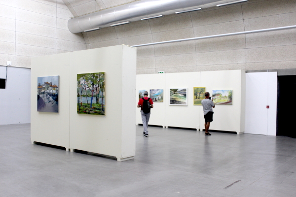 Obras do concurso de Pintura ao Ar Livre António Fernández em exposição no Museu Bienal de Cerveira, 2019
