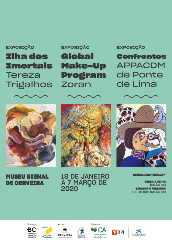 Exposições de Janeiro na Fundação Bienal de Arte de Cerveira, 2020